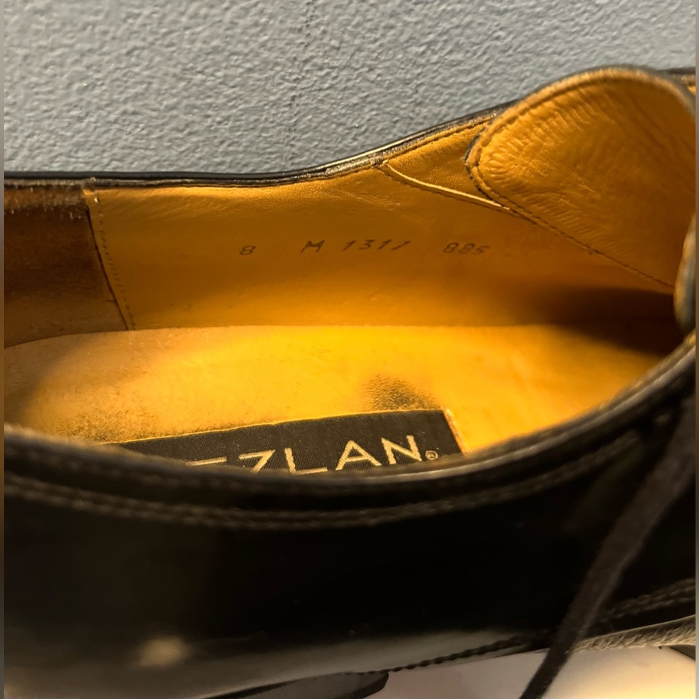 Mezlan Mens Black Leather Lace Up Shoes in Great Condition!! - Picture 11 of 12